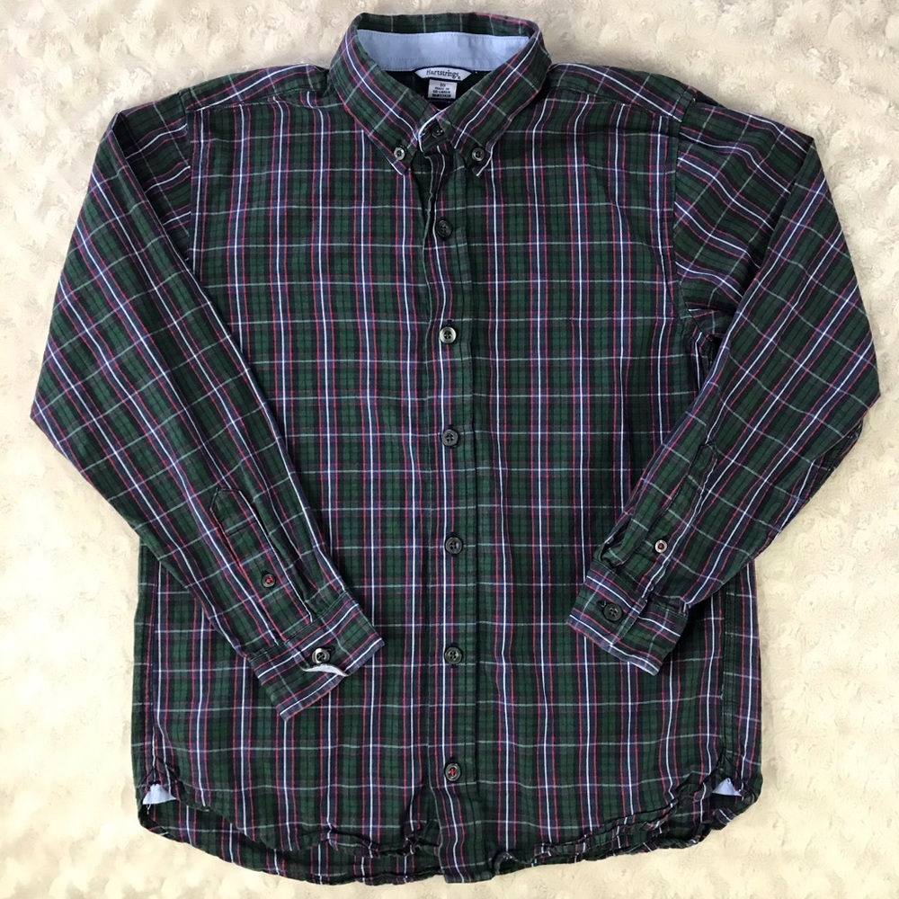Hartstrings Button Down Shirt Plaid Long Sleeve 10